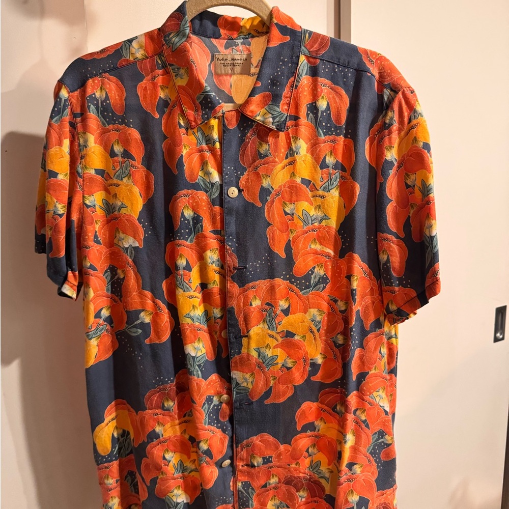Nudie Jeans floral shirt medium